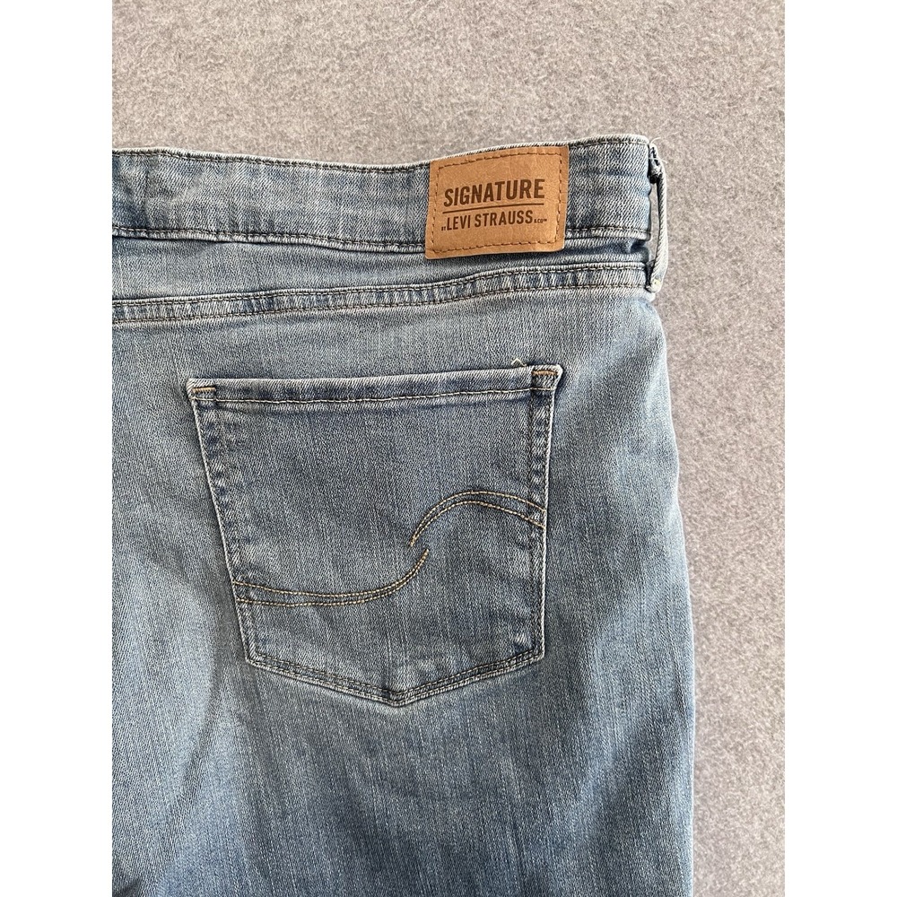 Signature By Levi Strauss & Co. Womens Blue Mid Rise Skinny Jeans 22 - W25 - Picture 4 of 11